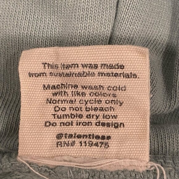 TALENTLESS Elements Mint Green Hoodie Logo Graphic Sweatshirt SMALL - Picture 5 of 5